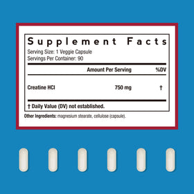 Emballage des capsules de créatine HCl Doctor's Recipes