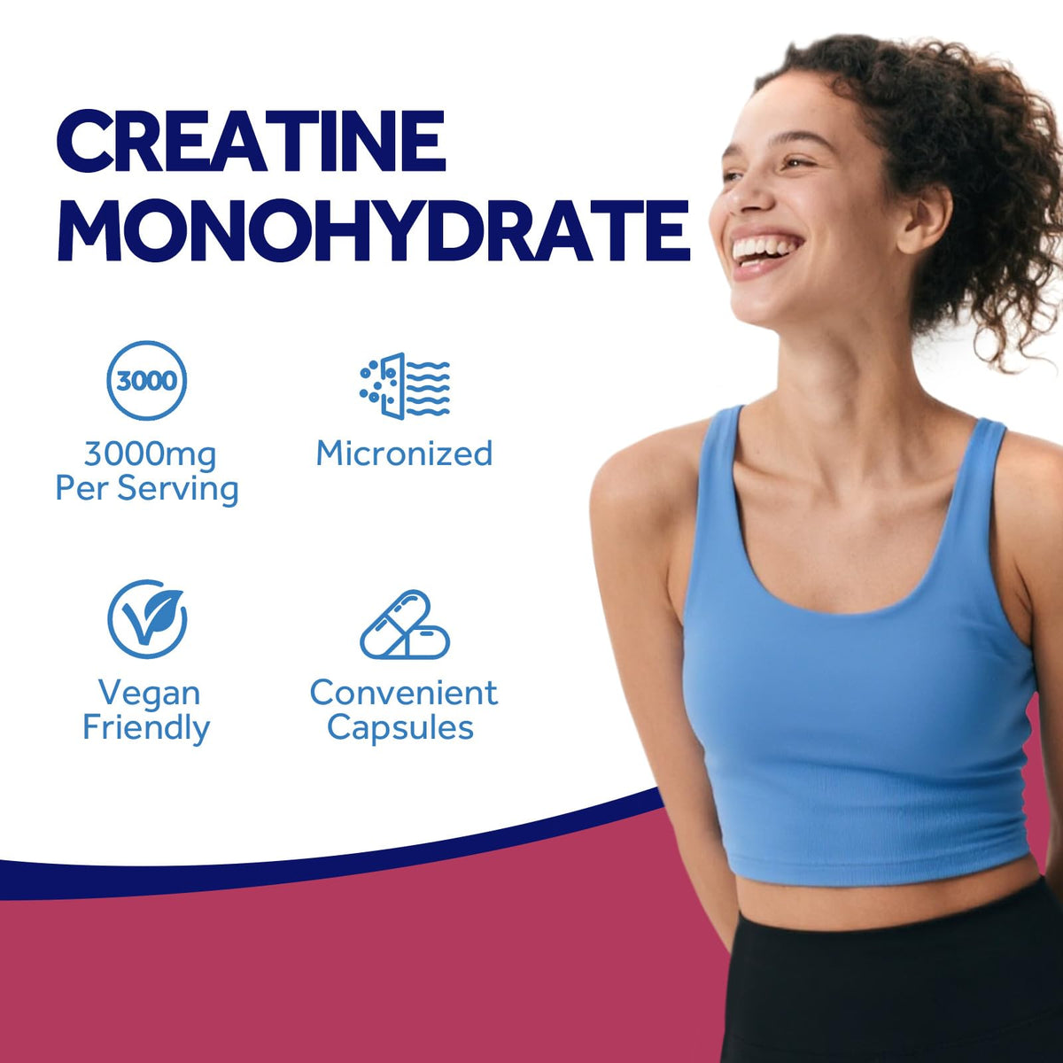 Emballage des capsules de créatine monohydrate Doctor's Recipes sur une table