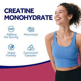 Emballage des capsules de créatine monohydrate Doctor's Recipes sur une table