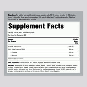 Emballage des capsules de créatine monohydrate Fitness Labs