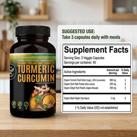 Emballage des Capsules de Curcuma Bio 500mg de HERBALS