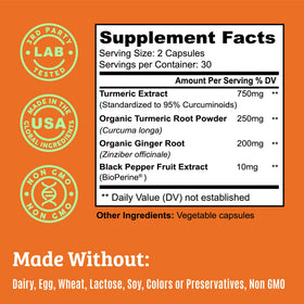 Emballage des capsules de curcuma Dr. Matthew, côté