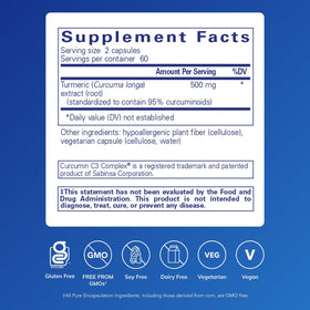 Emballage des capsules de curcumin Pure Encapsulations