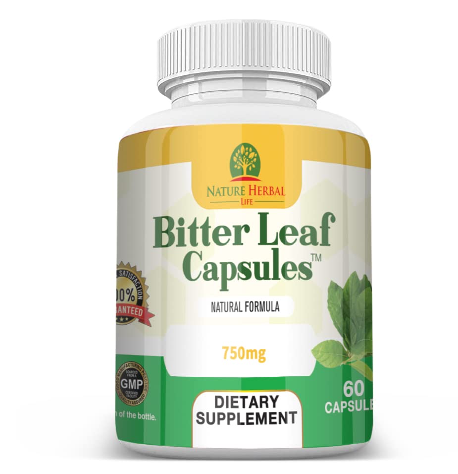 Emballage des Capsules de Feuille Amère Nature Herbal Life 750 mg