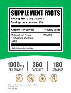 Emballage des capsules de feuille de molène BulkSupplements