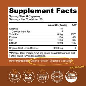 Emballage des capsules de foie de boeuf bio Left Coast Performance
