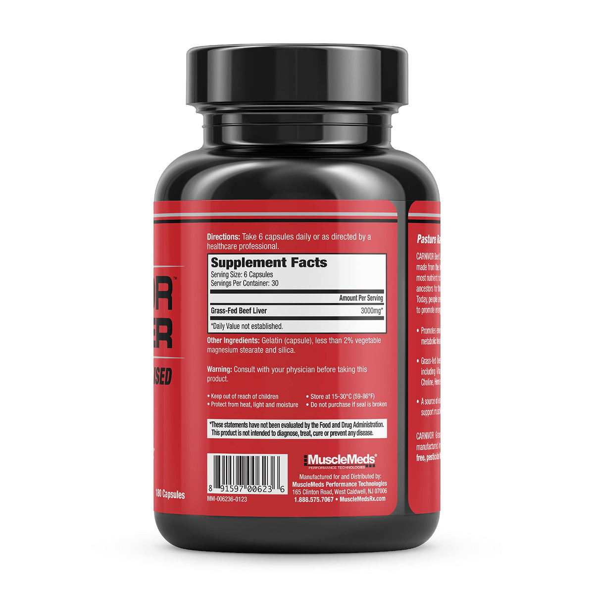 Emballage des capsules de foie de boeuf MuscleMeds