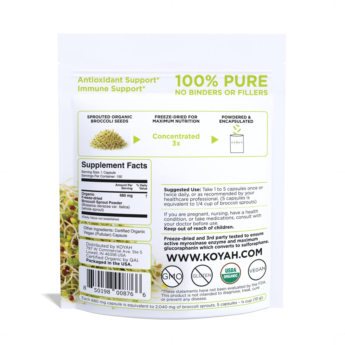 Emballage des Capsules de Germes de Brocoli KOYAH