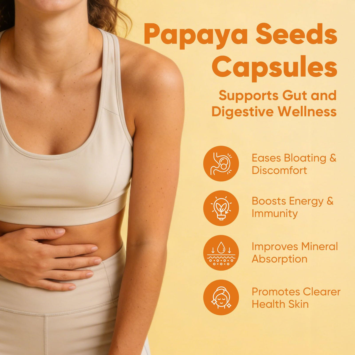 Emballage des capsules de graines de papaye Awjsde, face avant