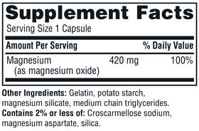 Emballage des Capsules de Magnésium Twinlab, 420 mg, 100 comprimés
