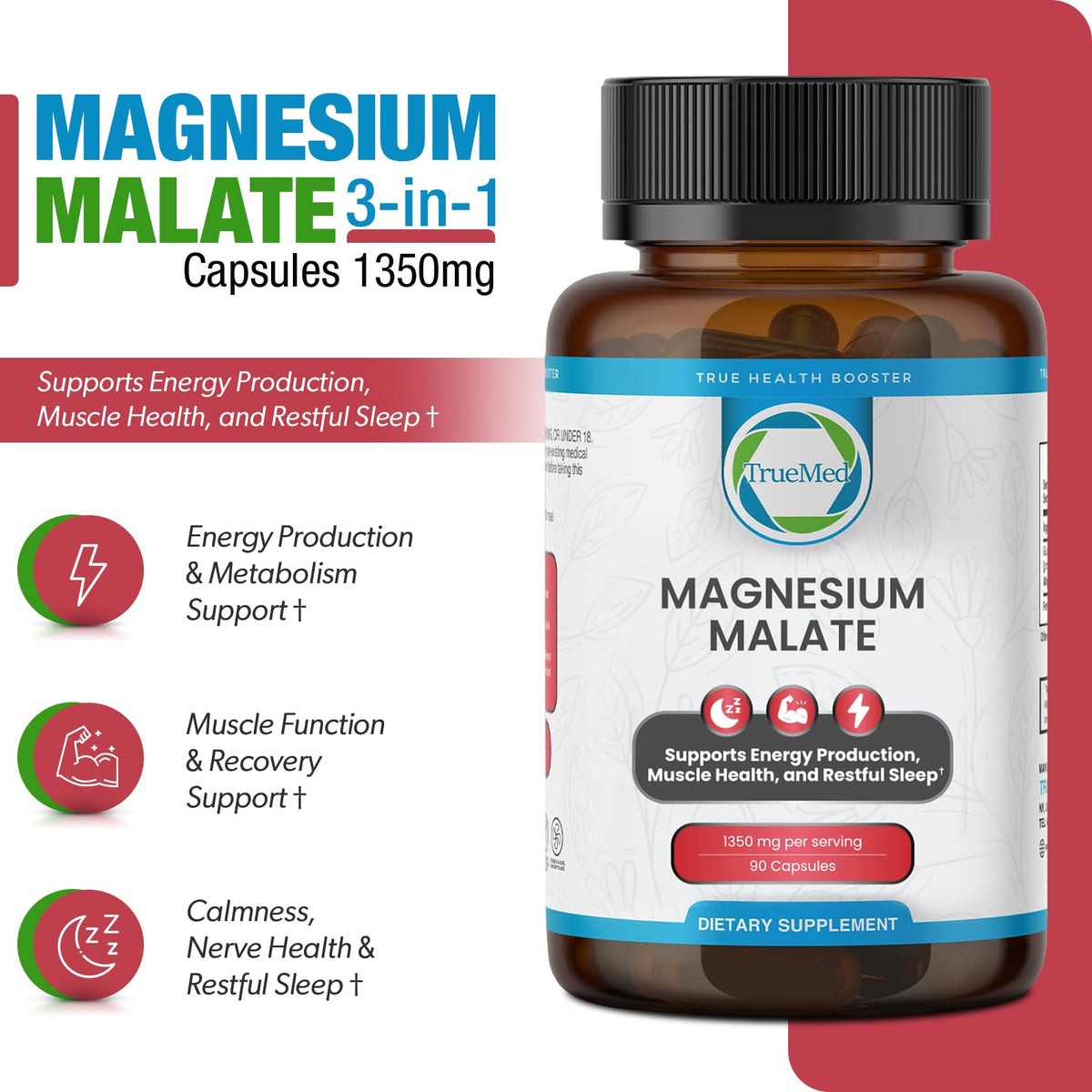 Emballage des Capsules de Malate de Magnésium TRUEMED