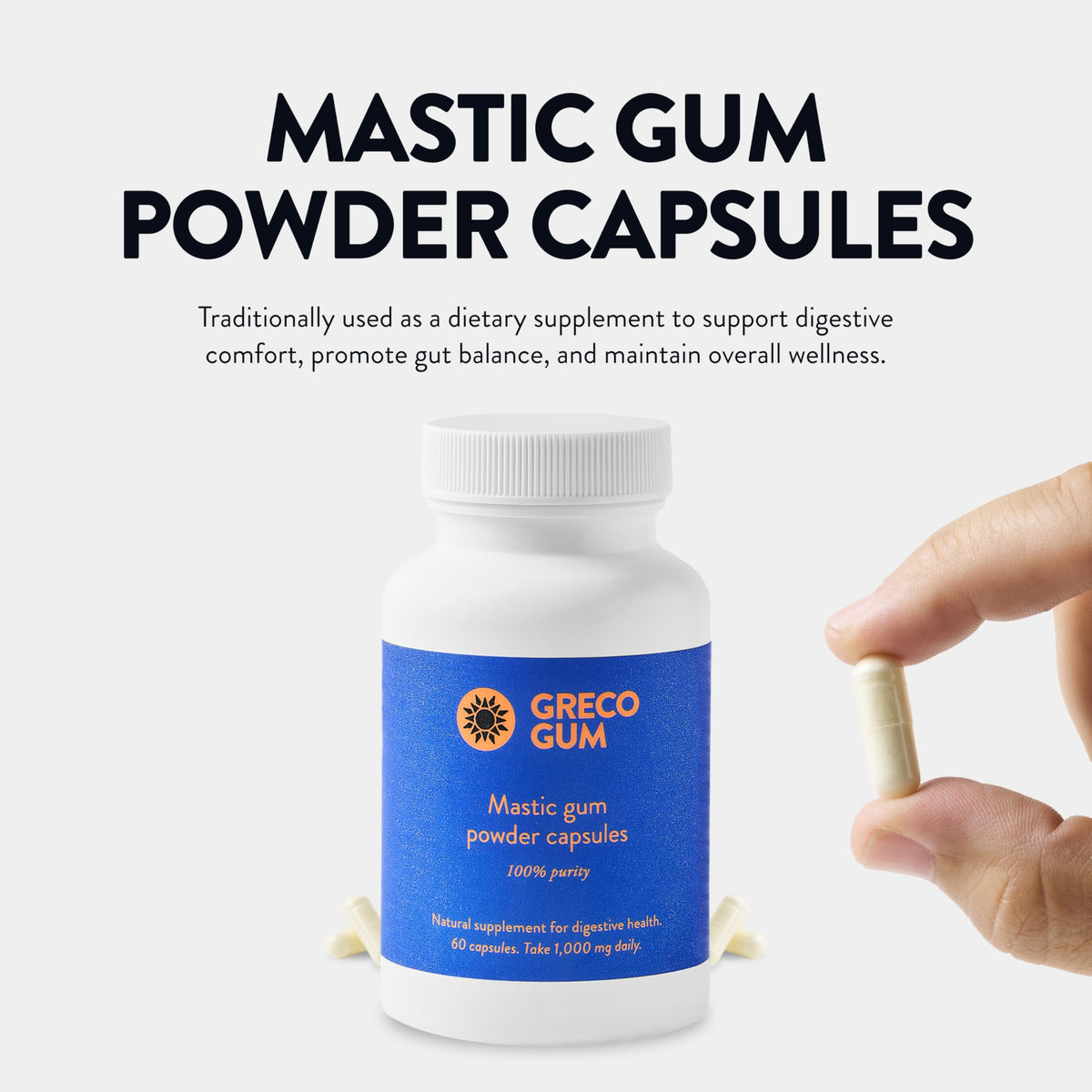 Emballage des capsules de mastic Greco Gum 500mg