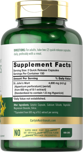 Emballage des capsules de Millepertuis Carlyle, vue de côté