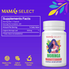 Emballage des capsules de Moringa Bio Mama's Select