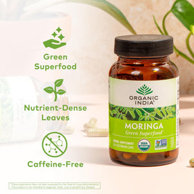 Emballage des capsules de Moringa Bio ORGANIC INDIA