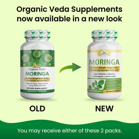 Emballage des capsules de Moringa Organic Veda