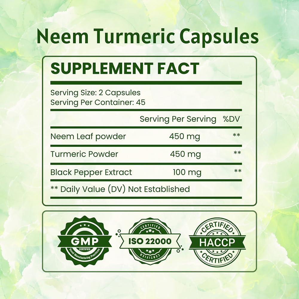 Emballage des capsules de Neem et Curcuma Ireya Ayurveda