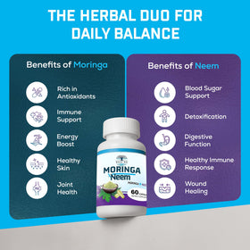 Emballage des capsules de neem et moringa bio Raiz DE, vue de côté