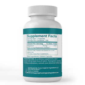Emballage des capsules de sel d'Epsom 100g PURE ORIGINAL INGREDIENTS