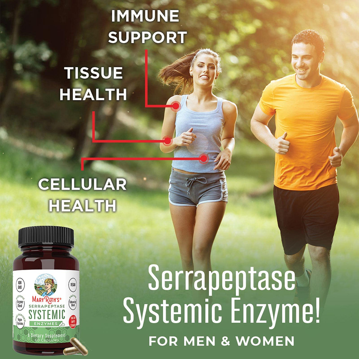 Emballage des capsules de Serrapeptase MARYRUTH'S