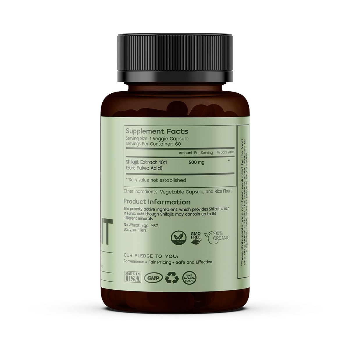 Emballage des capsules de Shilajit Pur Himalayen GREEN'S BEST