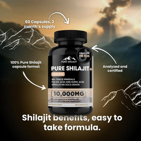 Emballage des capsules de Shilajit Pur PURE HEALTH MAX