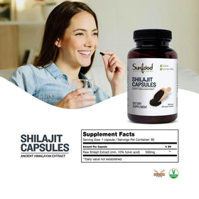 Emballage des capsules de Shilajit Sunfood Superfoods