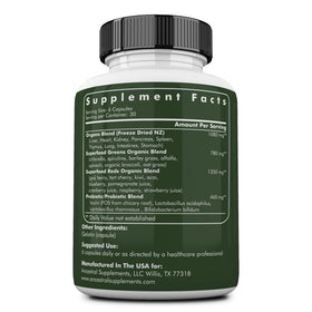 Emballage des capsules de super-aliments verts Ancestral Supplements