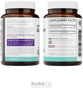 Emballage des capsules de Sureau Bio PURE CO