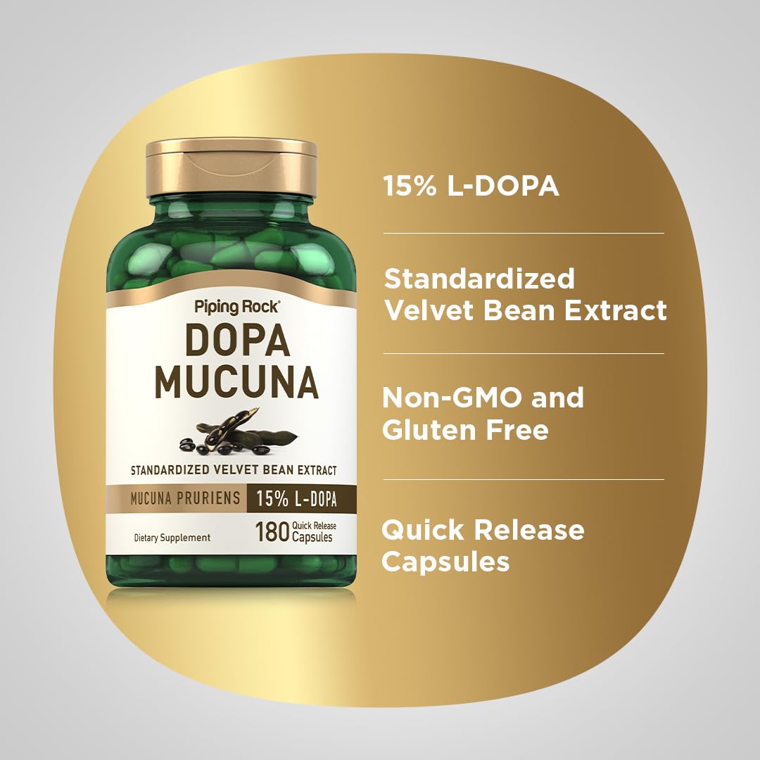 Emballage des capsules DOPA Mucuna Piping Rock