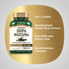 Emballage des capsules DOPA Mucuna Piping Rock
