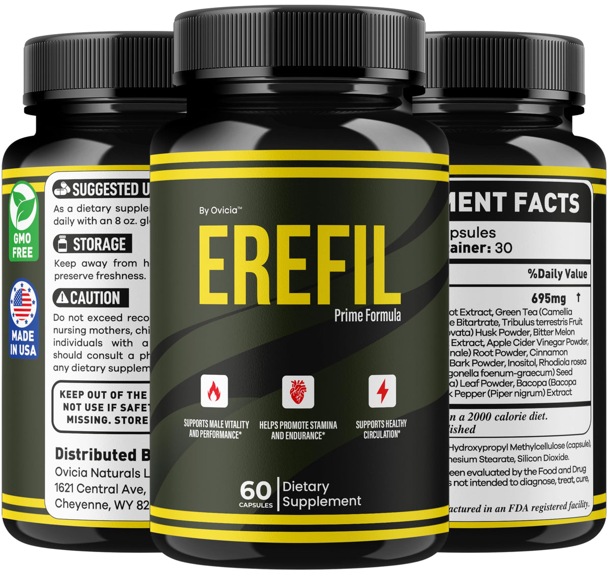 Emballage des capsules Erefil d'OVICIA sur une table
