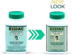 Emballage des Capsules Essiac avec illustration des ingrédients