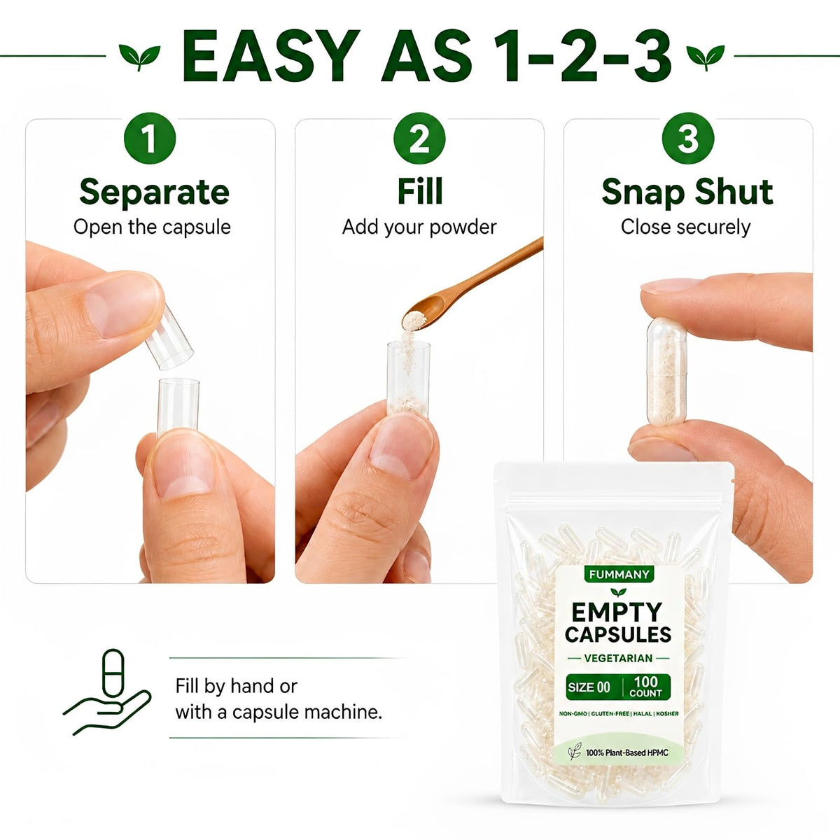 Emballage des capsules FUMMANY avec informations sur le produit