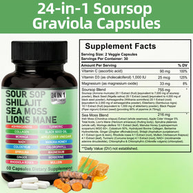 Emballage des capsules Graviola 24-en-1 de TENTOOL