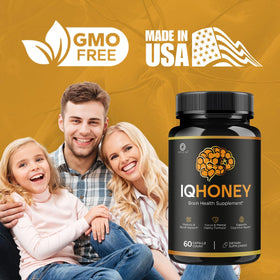 Emballage des capsules IQHoney OVICIA sur fond blanc