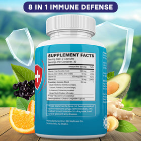 Emballage des capsules JB Wellness Co 8 en 1