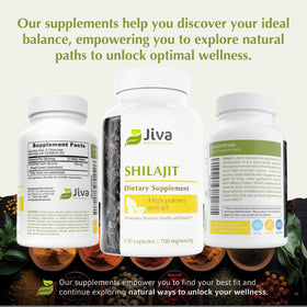 Emballage des capsules Jiva Botanicals Shilajit 700mg