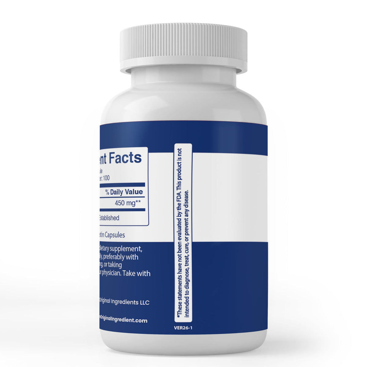 Emballage des capsules L-Tyrosine PURE ORIGINAL INGREDIENTS