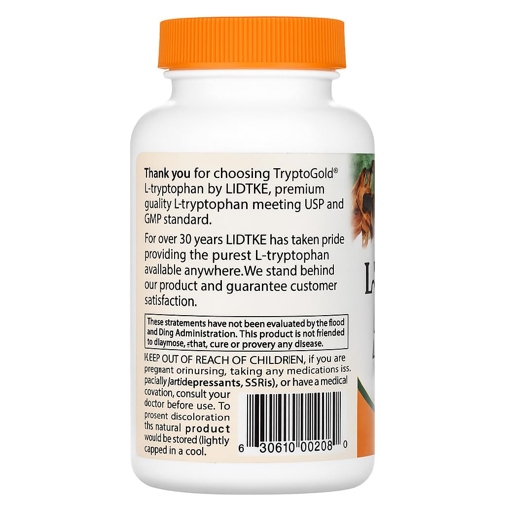 Emballage des capsules Lidtke L-Tryptophan 120 Count
