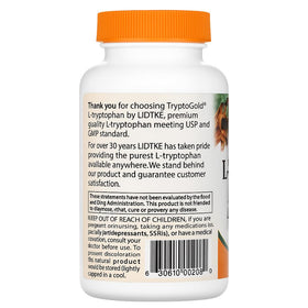 Emballage des capsules Lidtke L-Tryptophan 120 Count