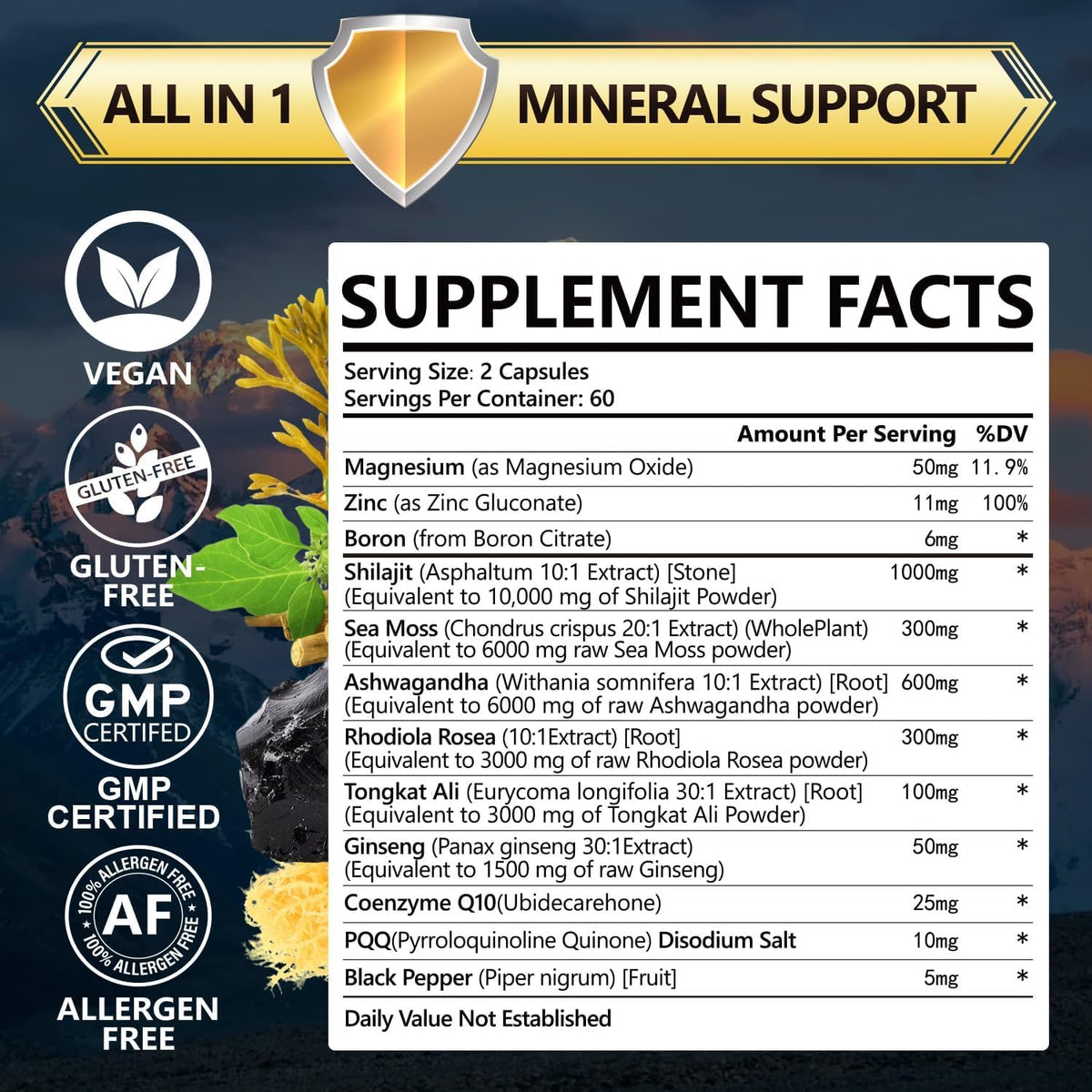 Emballage des capsules LSOIUX Shilajit