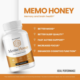 Emballage des capsules Memo Honey de IDEAL PERFORMANCE