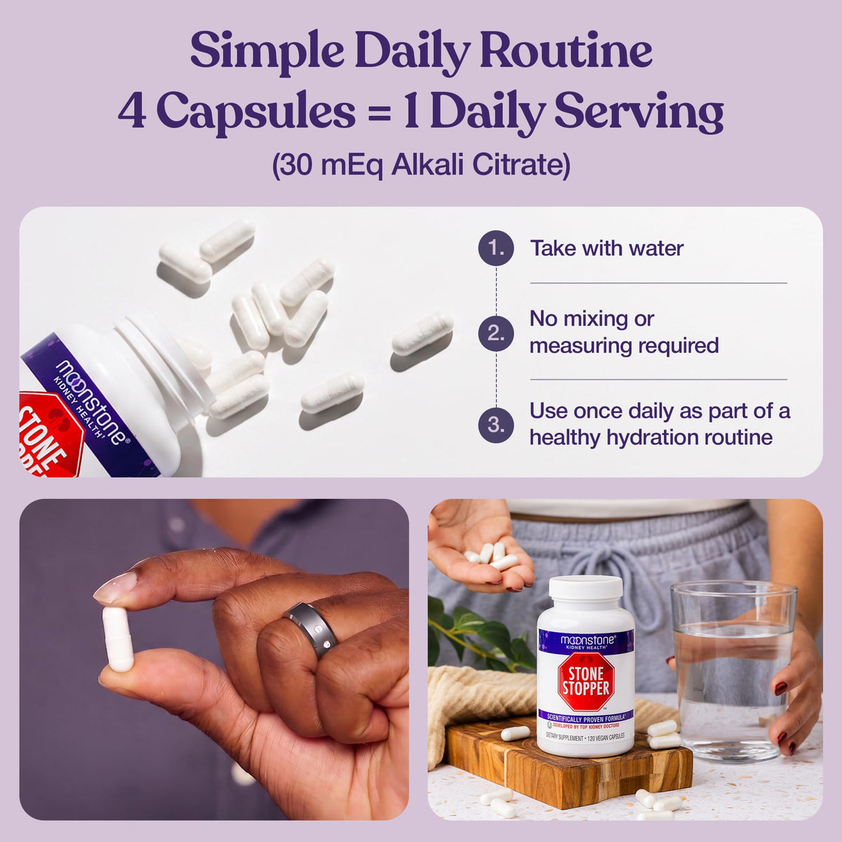 Emballage des capsules Moonstone avec description