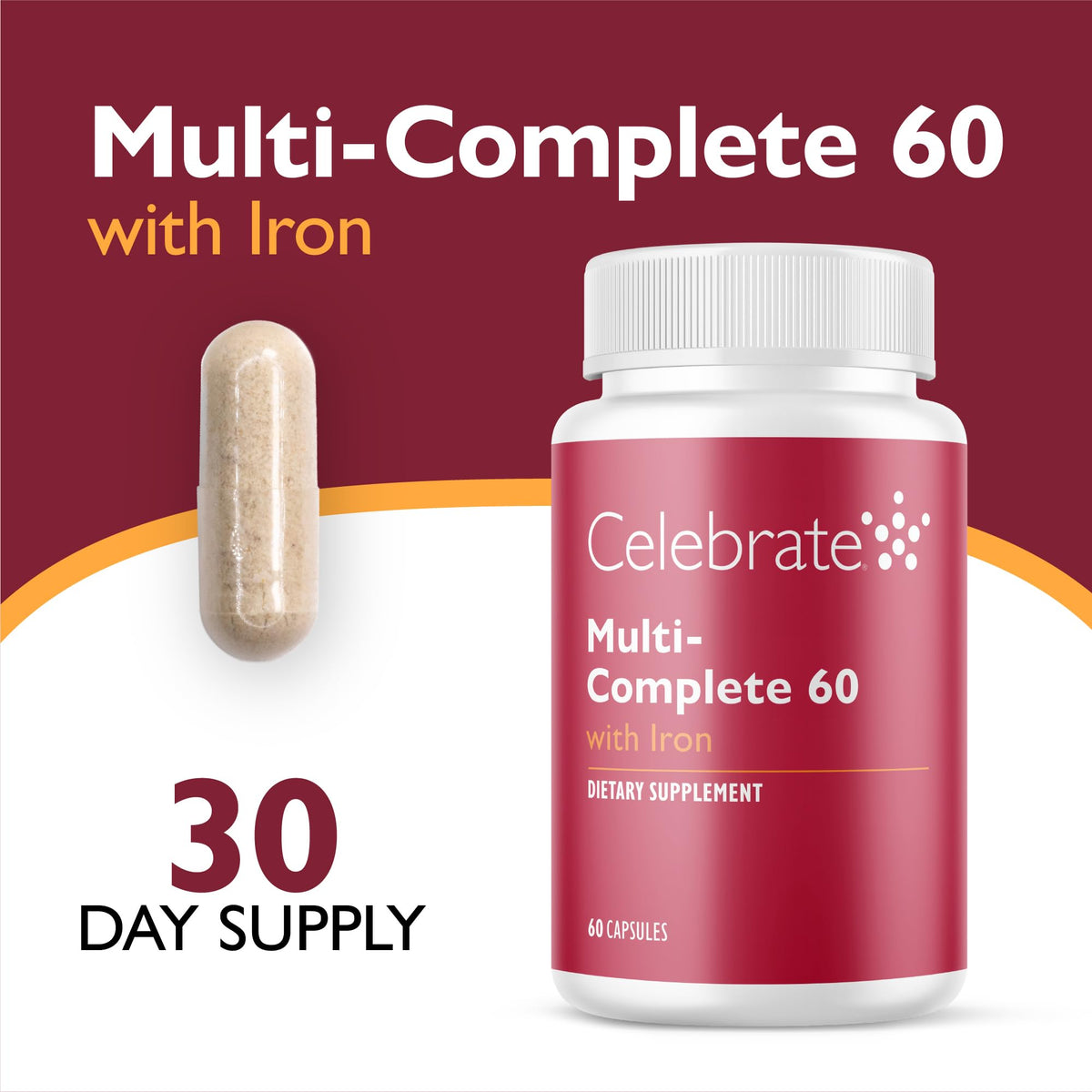 Emballage des capsules Multi-Complete Celebrate Bariatric Supplements