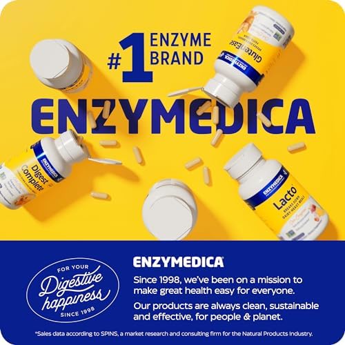 Emballage des capsules Natto-K d'Enzymedica sur une surface plane