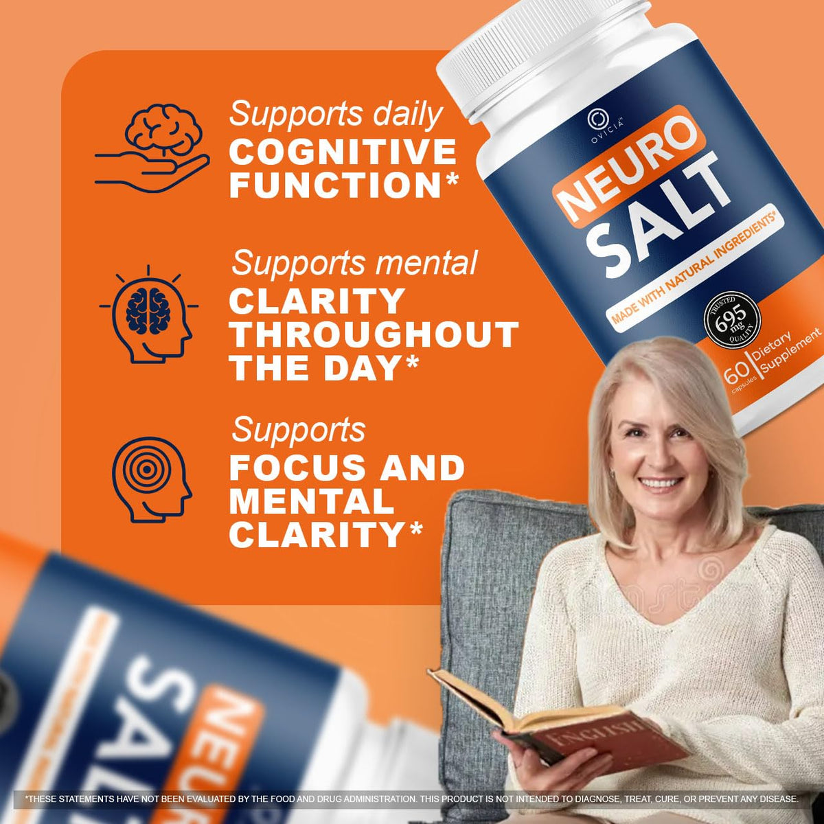 Emballage des capsules Neuro Salt OVICIA avec étiquette