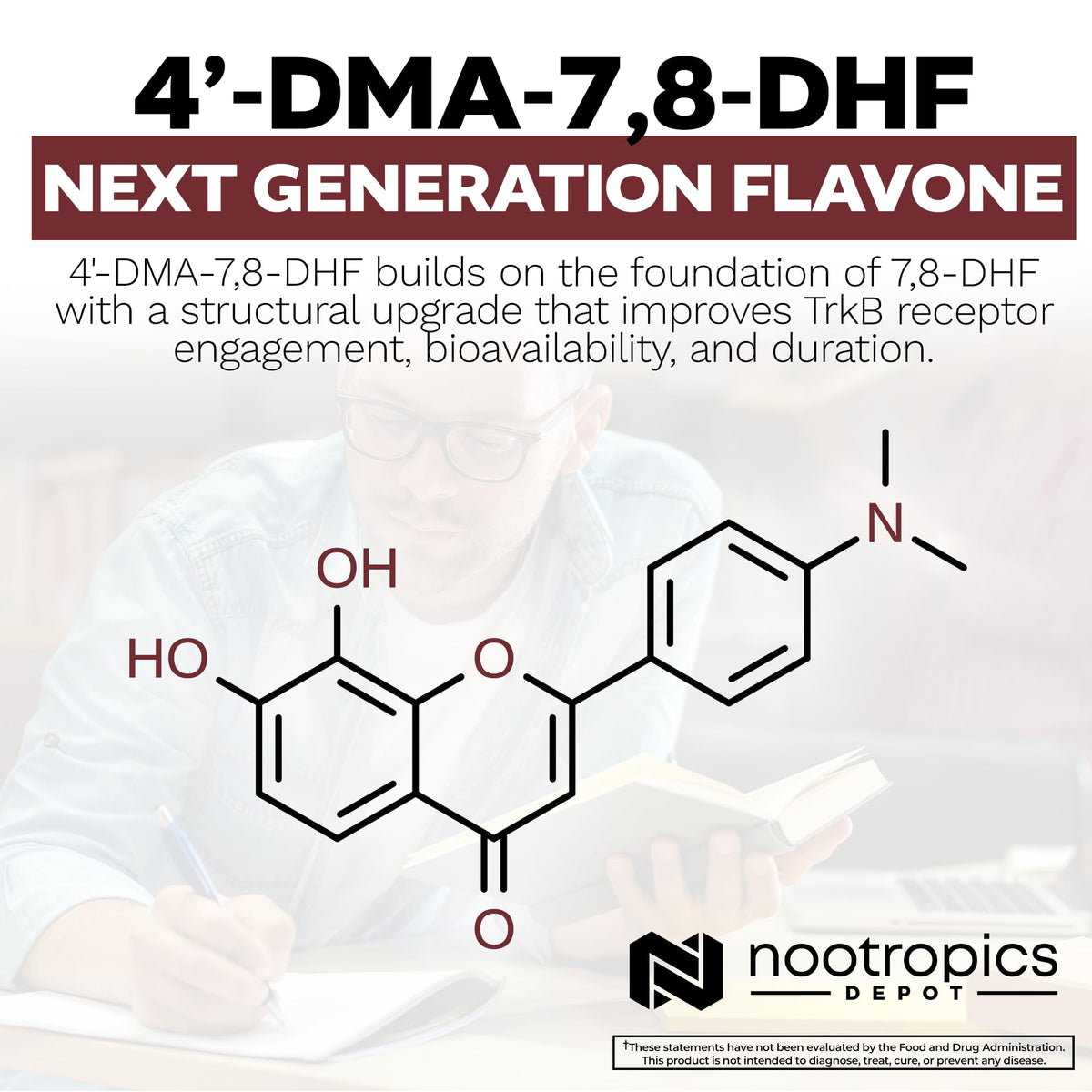 Emballage des Capsules Nootropics Depot 4’-DMA-7,8-DHF