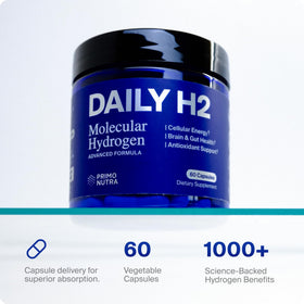 Emballage des capsules PRIMONUTRA DailyH2 avec informations produit