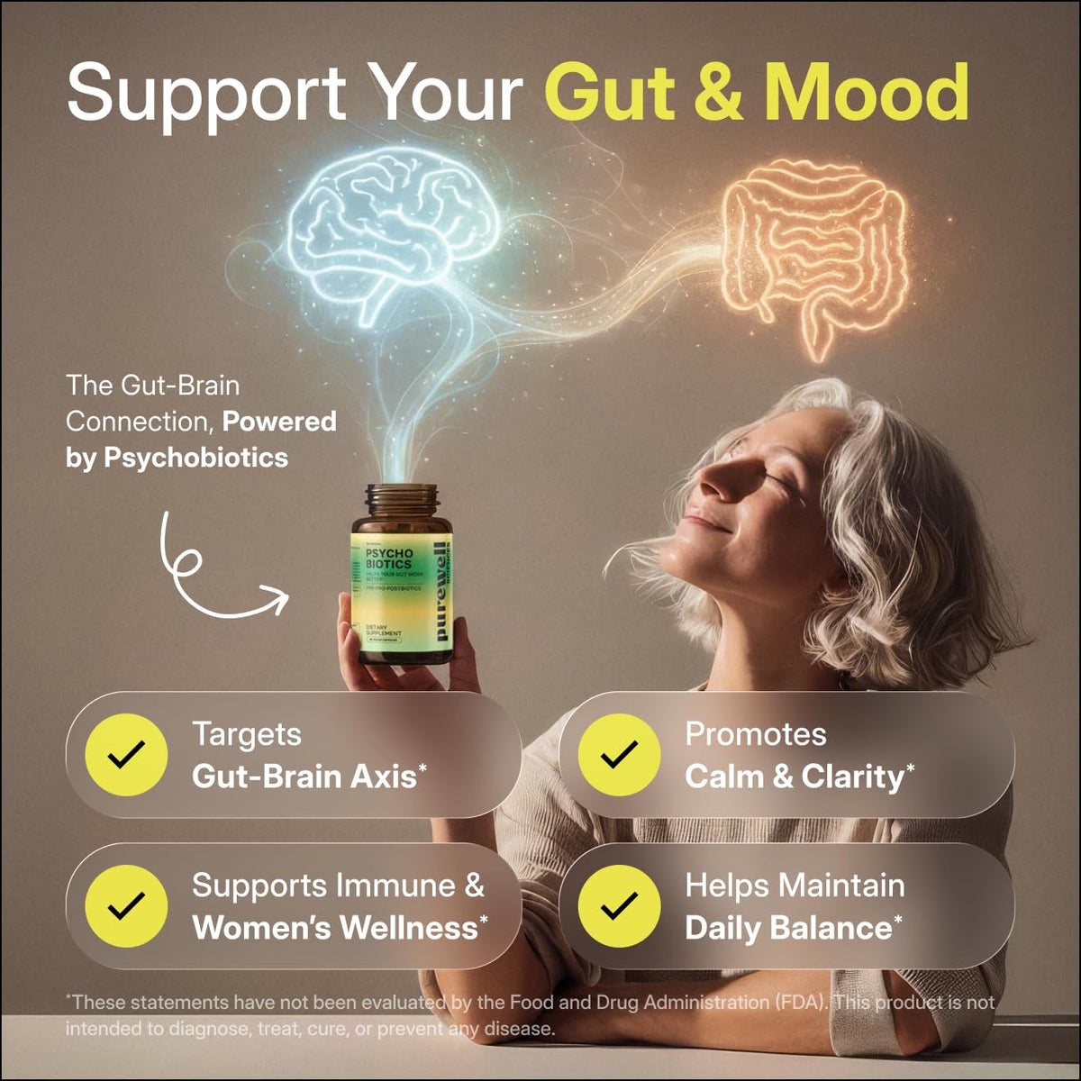 Emballage des capsules Psychobiotics de PUREWELL SCIENCES